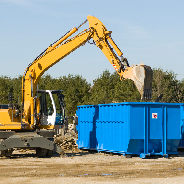 are there any restrictions on where a residential dumpster can be placed in Napavine